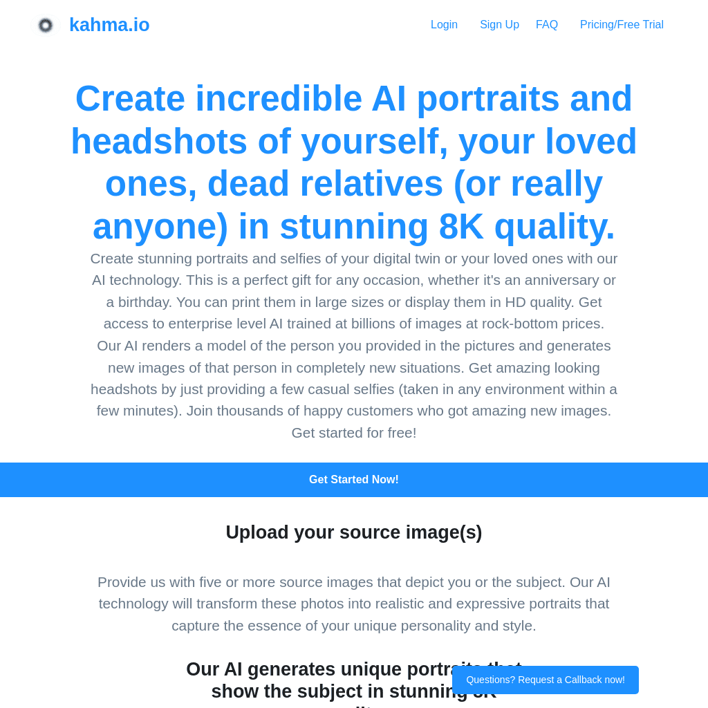 AI headshots and selfies
